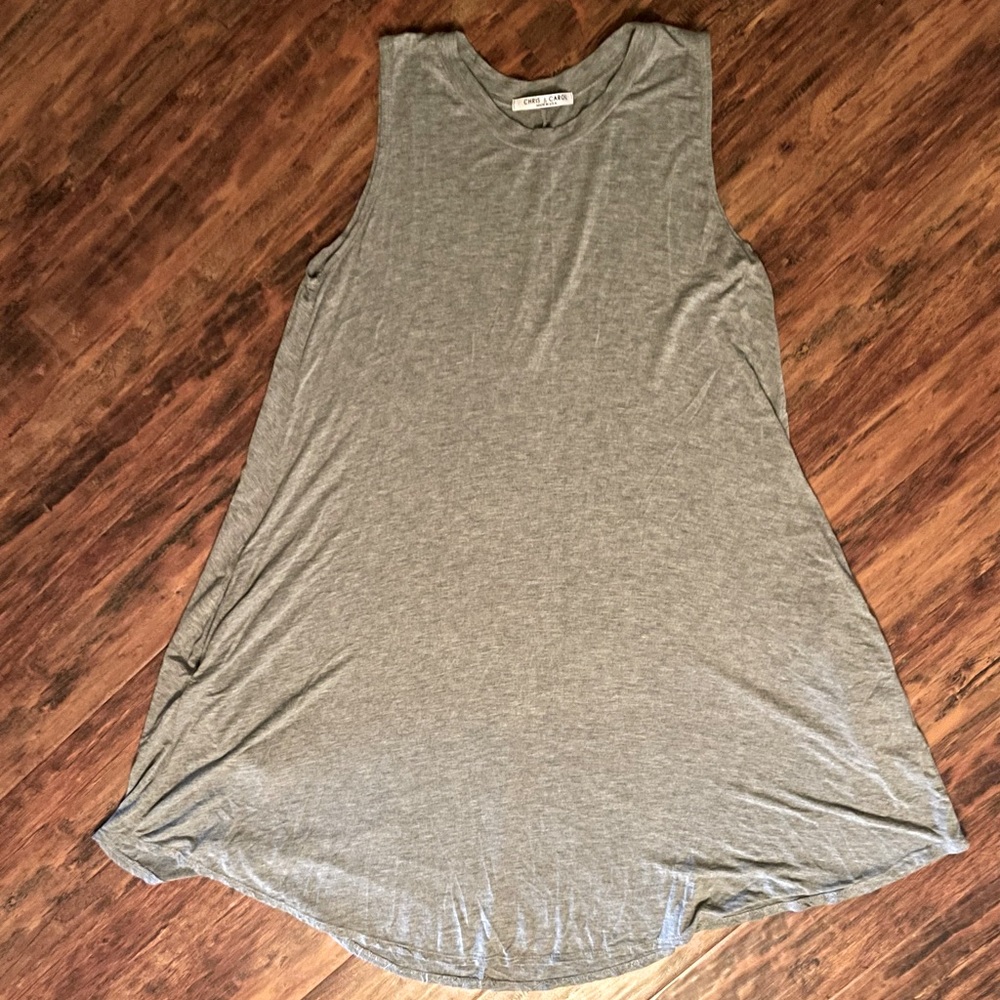 Sleeveless T-Shirt Dress pockets by Chris & Carol 🇺🇸 Made in USA 🇺🇸 Large